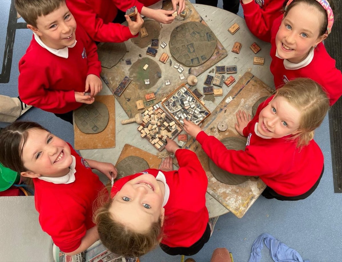 Pupils at Peterswell National School